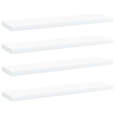 VidaXL Wandschappen 4 st 40x10x1,5 cm bewerkt hout wit