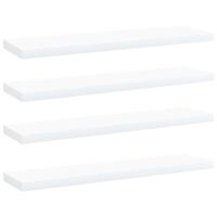 VidaXL Wandschappen 4 st 40x10x1,5 cm bewerkt hout wit - thumbnail