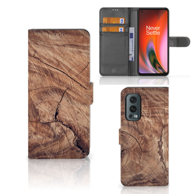 OnePlus Nord 2 5G | Book Style Case | Tree Trunk | Portemonnee hoesje OnePlus Nord 2 5G | Book Style Case | Tree Trunk | Portemonnee hoesje