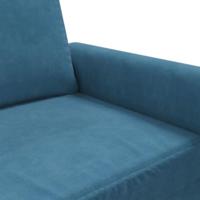 Driezitsbank 180 cm fluweel blauw - thumbnail