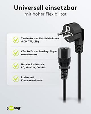 goobay Eurostekker > C13 voedingskabel