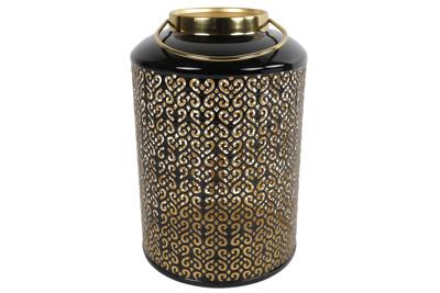 Windlicht rond Shana XL zwart