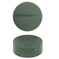 Clou Vale Rond Fontein Zonder Kranenbank Met Geïntegreerde Afvoer Mat Pijnboom Groen Keramiek 22 cm Clou - thumbnail