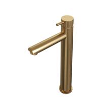 Wastafelmengkraan Brauer Gold Edition Coldstart Opbouw Hoog Korte Ronde Hendel Geborsteld Goud PVD Brauer - thumbnail
