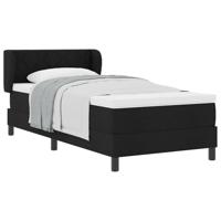 Boxspringbed met matras met matras Zwart 90 x 200 cm Stof - thumbnail