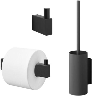 ZACK Linea toilet accessoireset 3-in-1 zwart