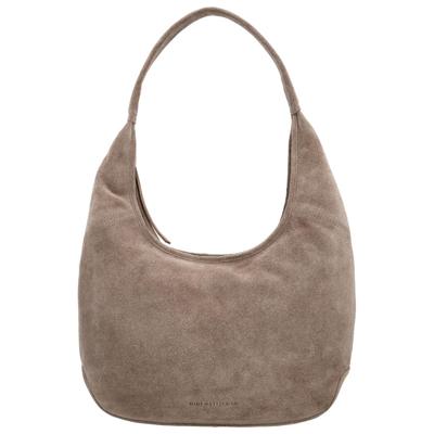 Hide & stitches brazos suède schoudertas-Taupe