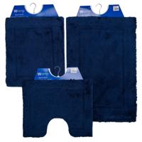 Wicotex badmat 60x90 cm uni donker blauw - thumbnail
