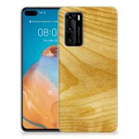 Huawei P40 Bumper Hoesje Licht Hout - thumbnail