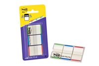 Post-it Index Strong, ft 25,4 x 38 mm, wit met gekleurde rand, 3 kleuren, 22 tabs per kleur - thumbnail