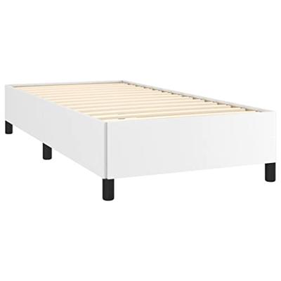 Bedframe kunstleer wit 100x200 cm