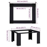Wasmachine Pedestal Zwart 64 x 55 x 32.5 cm Staal - thumbnail