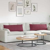 Sofa Kussens Wijnrood Stof - thumbnail