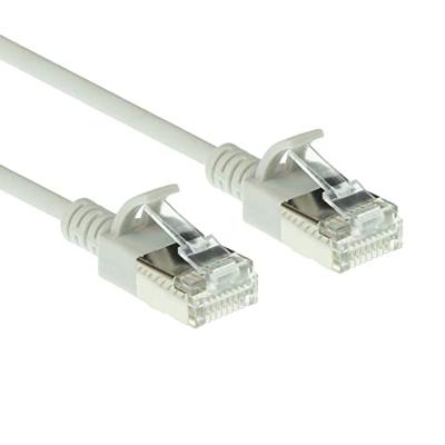 ACT Grijze 10 meter LSZH U/FTP CAT6A datacenter slimline patchkabel snagless met RJ45 connectoren