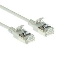 ACT Grijze 10 meter LSZH U/FTP CAT6A datacenter slimline patchkabel snagless met RJ45 connectoren - thumbnail