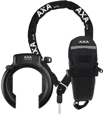 AXA Set ringslot imenso xl +insteekketting ulc 130 bag - zwart