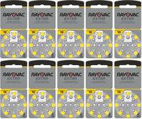 Rayovac gehoorapparaat batterijen Type 10 (geel) - 10 x 8 stuks - thumbnail