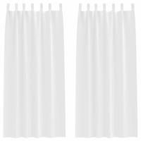VidaXL Zwart-out gordijnen met ringen 2 pcs puur wit 260 x 140 cm - thumbnail
