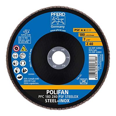 PFERD TOOLS 67764185 Z Psf Steelox Lamellenschijf Diameter 180 mm Boordiameter 22.23 mm 10 stuk(s)