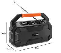 TechniSat DIGITRADIO 231 OD Bouwradio DAB, DAB+, VHF (FM) AUX, Bluetooth Wekfunctie, Oplaadbaar Zwart - thumbnail