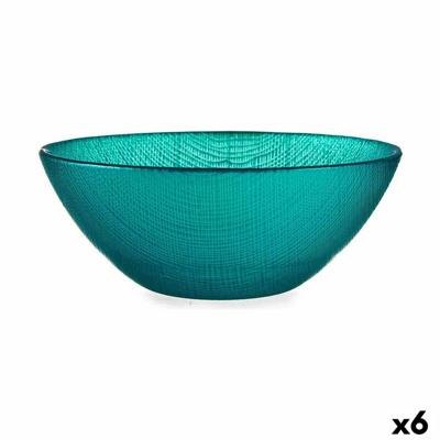 Kom Vivalto Turkoois Glas Ø 15 cm (6 Stuks)