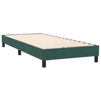 Boxspring met matras fluweel donkergroen 80x220 cm - thumbnail
