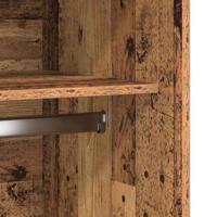 Kledingkast 100x50x200 cm bewerkt hout oud hout - thumbnail