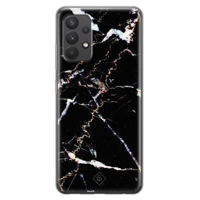 Samsung Galaxy A32 4G siliconen hoesje - Marmer zwart