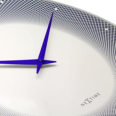 Grote wandklok 50 cm bolle glazen lens - geruisloos - glas - "Deep 50"