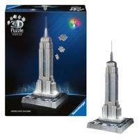 Ravensburger 3d puzzel iconics empire state building - met licht - 241st. - thumbnail