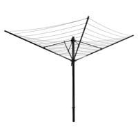 Droogmolen 60m zwart met bodemhuls - thumbnail