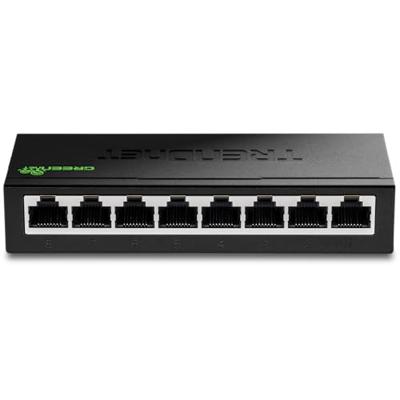 TRENDnet 8-poorts onbeheerde gigabit-schakelaar, TEG-S80G, Desktop Ethernet metalen schakelaar, Ethernet-splitter, ventilatorloos, 16 Gbps schakelcapaciteit, Plug & Play, levenslange bescherming,
