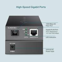 TP-LINK TL-FC311B-2 netwerk media converter 1000 Mbit/s Zwart - thumbnail
