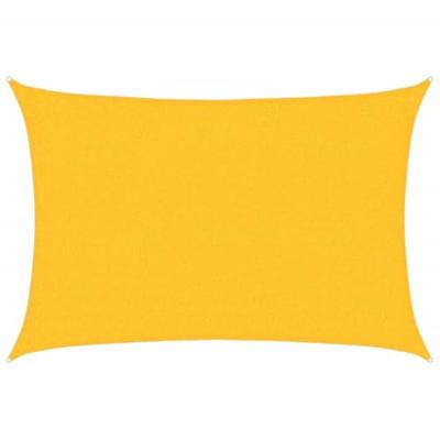 VidaXL Zonnezeil 160 g/m² rechthoekig 2x3 m hdpe geel