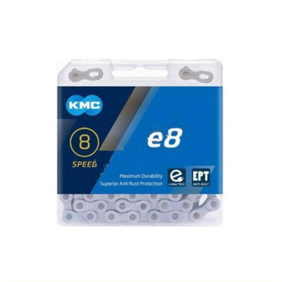 KMC ketting 6/7/8 speed e8 ept 122 schakels zilver