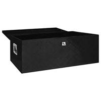 VidaXL Opbergbox 100x55x37 cm aluminium zwart - thumbnail