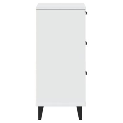 Nachtkastje VIKEN massief grenenhout wit