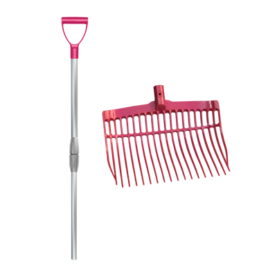 Mestvork kunststof hot pink met alu. steel in a box