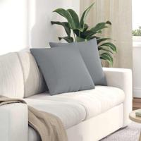 VidaXL Sofa kussens 2 pcs lichtgrijs 50 x 50 cm stof - thumbnail