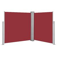 VidaXL Windscherm uittrekbaar 140x600 cm rood - thumbnail