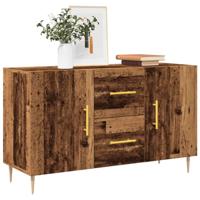 Dressoir 100x36x60 cm bewerkt hout oud houtkleurig - thumbnail