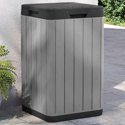 VidaXL Tuinafvalbak 38x38x65 cm polypropeen grijs VidaXL Tuinafvalbak 38x38x65 cm polypropeen grijs