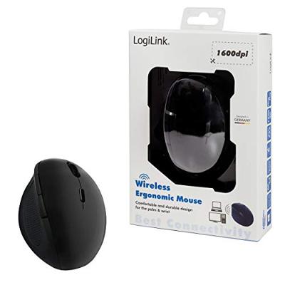 LogiLink ID0139 Ergonomische muis Radiografisch Optisch Zwart 6 Toetsen 1600 dpi Ergonomisch LogiLink ID0139 Ergonomische muis Radiografisch Optisch Zwart 6 Toetsen 1600 dpi Ergonomisch