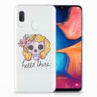 Silicone Back Case Samsung Galaxy A20e Boho Skull - thumbnail