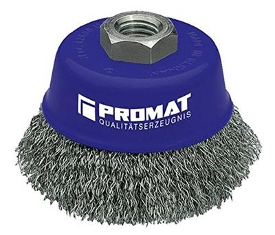 Promat/Tecwerk Potborstel | d. 80 mm draaddikte 0,3 mm | RVS | 8500 min-¹ - 4000841171