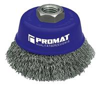 Promat/Tecwerk Potborstel | d. 80 mm draaddikte 0,3 mm | RVS | 8500 min-¹ - 4000841171 - thumbnail