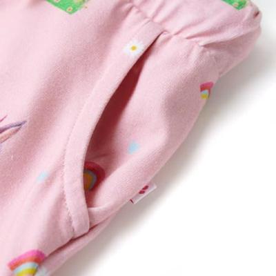 Kindershorts met trekkoord konijnenprint 92 lichtroze Kindershorts met trekkoord konijnenprint 92 lichtroze
