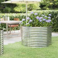 Plantenbak 100x100x68 cm gegalvaniseerd staal zilverkleurig - thumbnail