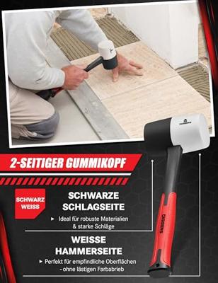 Diggers Rubber Hammer | Rubberen Hamer | Zwart/Wit - DIG999