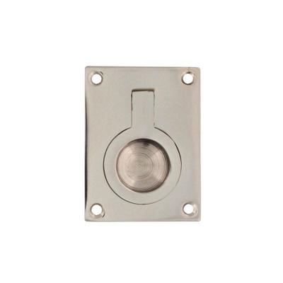 Intersteel Luikring rechthoekig 65x49mm - nikkel glans